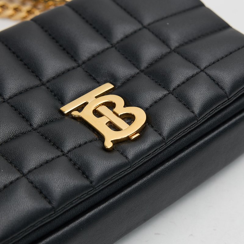 二手Burberry TB Lola mini 黑金-15