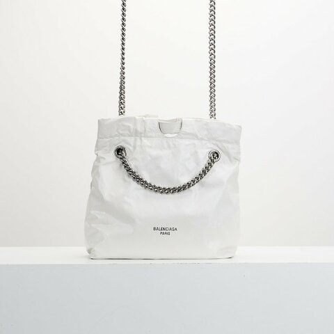 二手Balenciaga crush 小號垃圾袋/白色