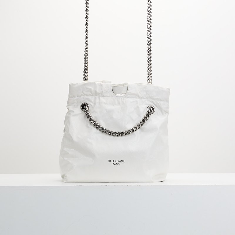 二手Balenciaga crush 小號垃圾袋/白色-0