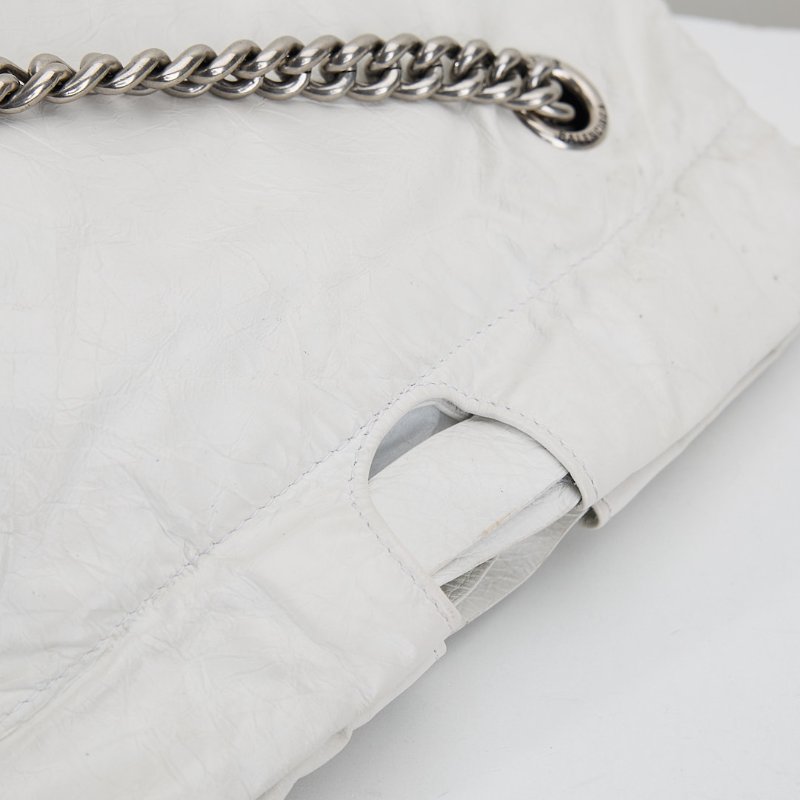 二手Balenciaga crush 小號垃圾袋/白色-6