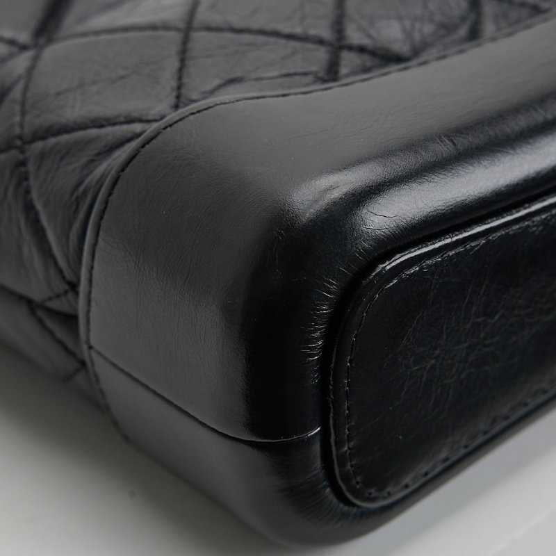 二手Chanel 小號流浪包/黑金-8