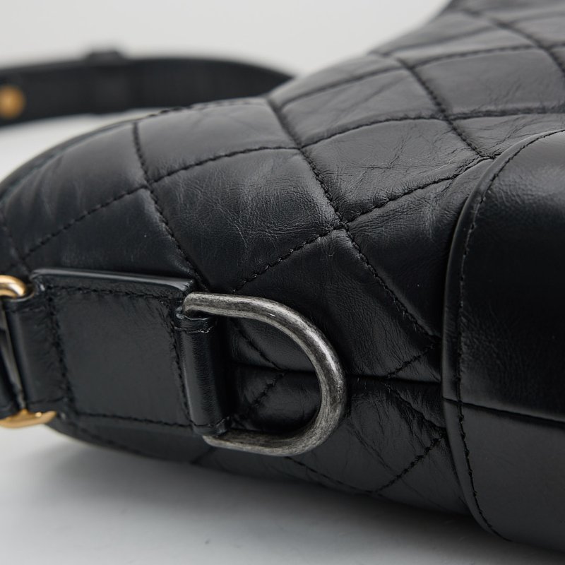 二手Chanel 小號流浪包/黑金-14