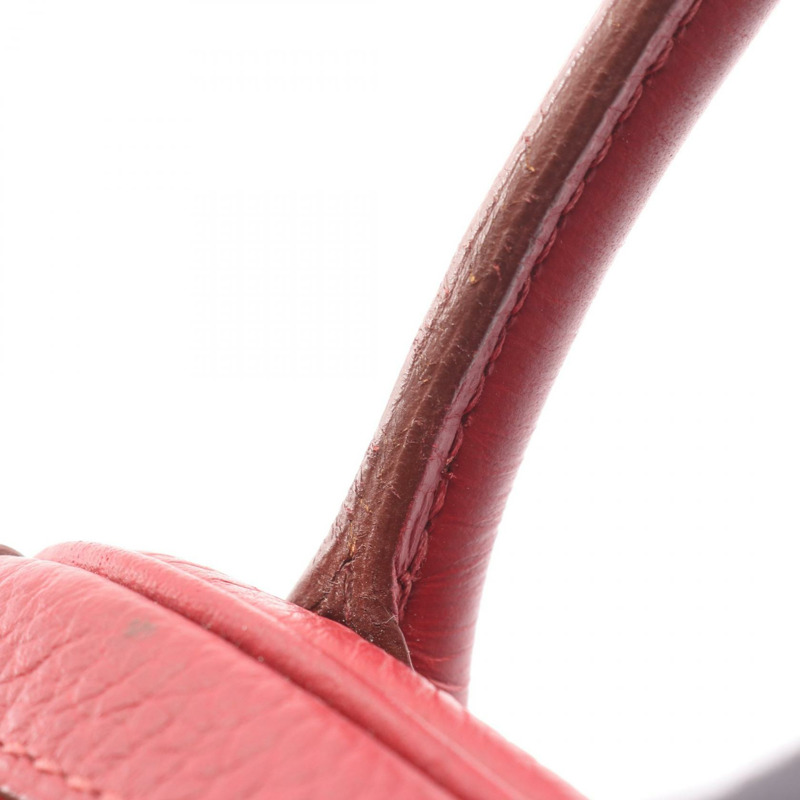 愛馬仕 Lindy 30 單肩手提包 Clemence 皮革 Rouge Garance 二手女士 R-5