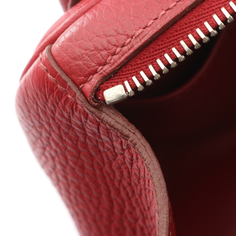 愛馬仕 Lindy 30 單肩手提包 Clemence 皮革 Rouge Garance 二手女士 R-10