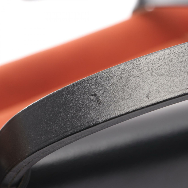 愛馬仕 Herbag Zip PM 單肩手提包，帆布皮革，黑色，磚紅色，二手，帶五金配件-13