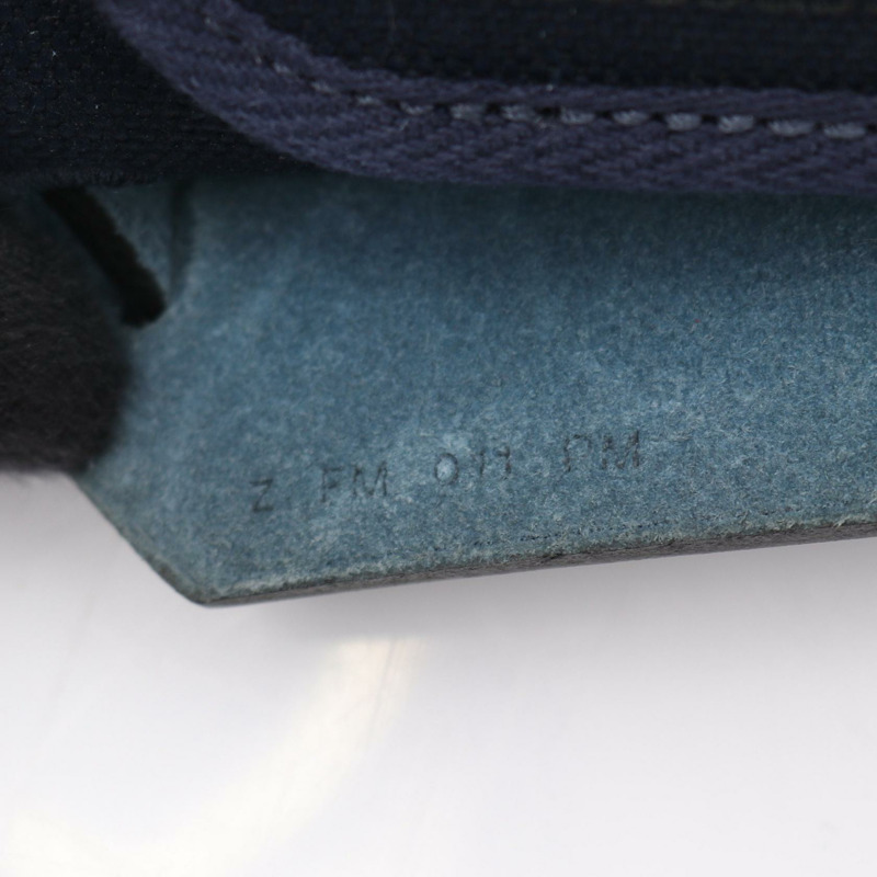 愛馬仕 Herbag Zip PM Le Tourne 單肩手提包，帆布皮革，海軍藍，二手 Z-4