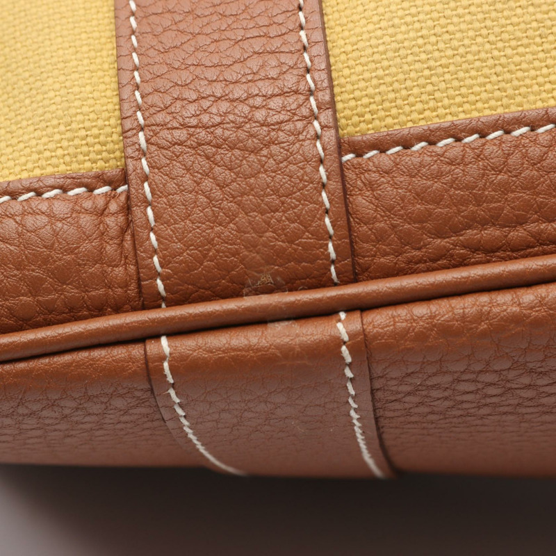 愛馬仕花園派對TPM托特包，軍用綠色帆布，Negonda皮革，米色，二手-7