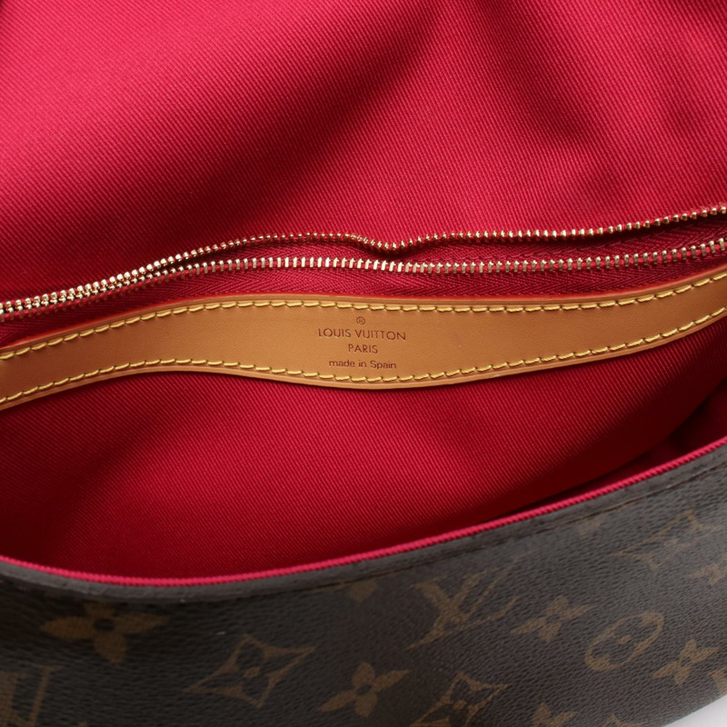 路易威登 Diane NM PM 單肩包 M46049 Monogram 帆布 棕色/紫紅色 二手-3