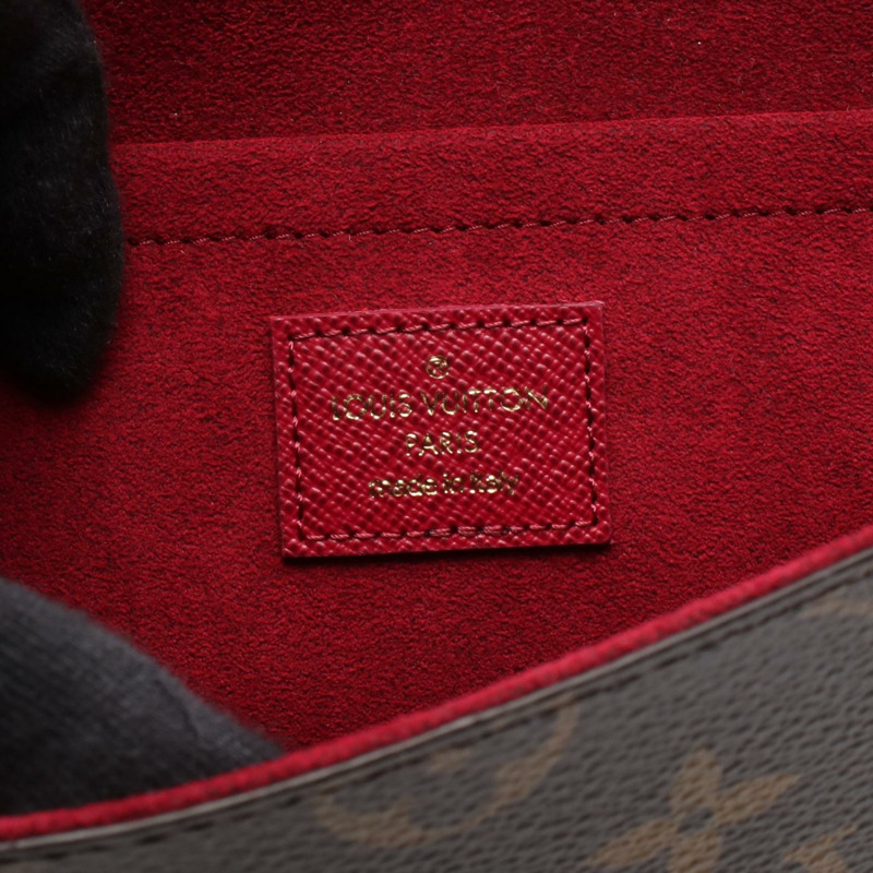 路易威登 Pochette Felice 鏈條單肩背包 M61276 Monogram 紫紅色 二手 LV-3