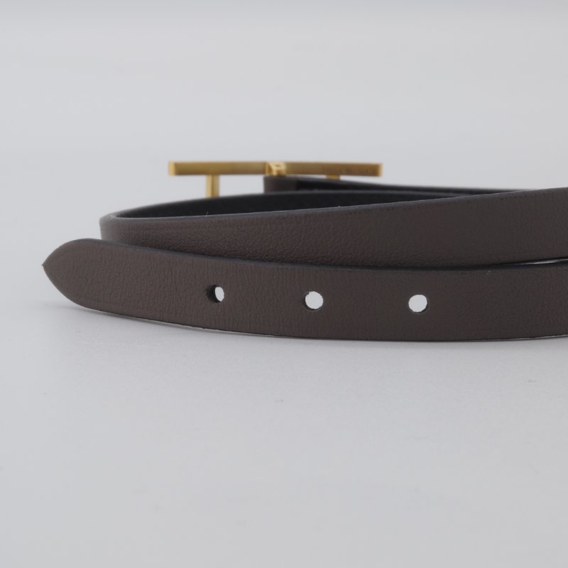 Hermès 愛馬仕 Behapi Double Tour 錫器灰 小牛皮 雙圈手環|專櫃 16,500-3