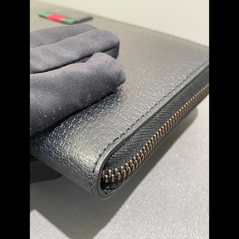GUCCI 全皮拉鍊款長夾-12