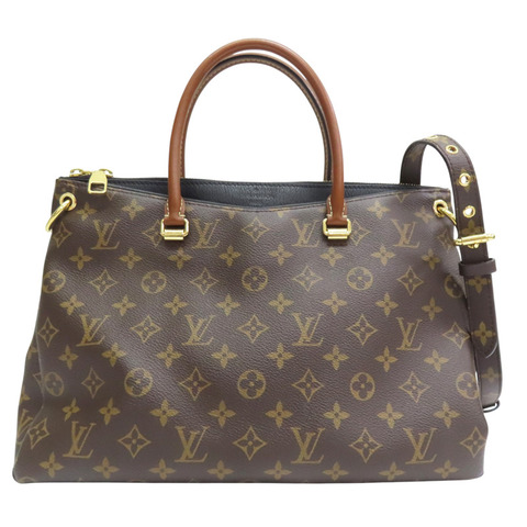 棕色 原花 PVC塗層帆布 Pallas MM 兩用包【LOUIS VUITTON LV 路易威登】 M41064
