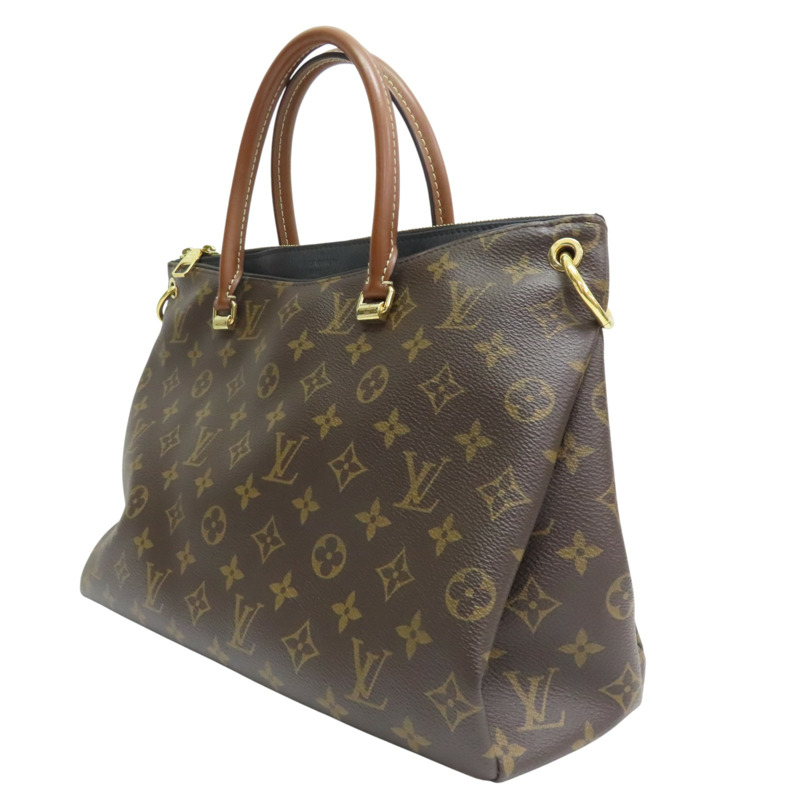 棕色 原花 PVC塗層帆布 Pallas MM 兩用包【LOUIS VUITTON LV 路易威登】 M41064-2