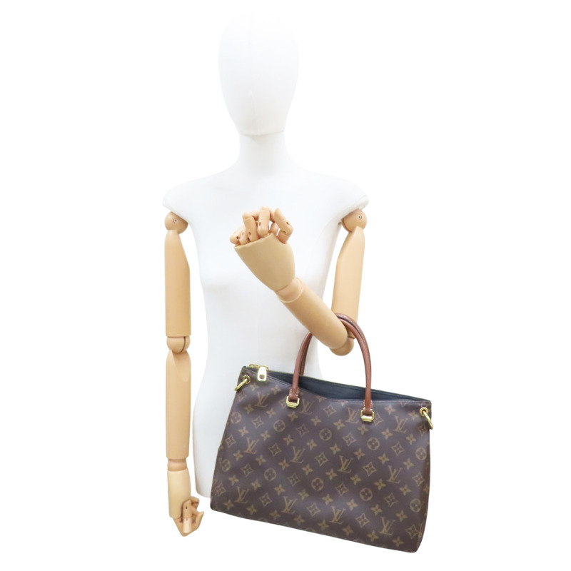 棕色 原花 PVC塗層帆布 Pallas MM 兩用包【LOUIS VUITTON LV 路易威登】 M41064-9