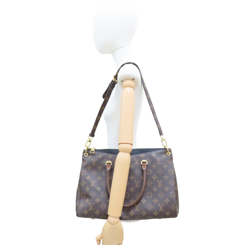 棕色 原花 PVC塗層帆布 Pallas MM 兩用包【LOUIS VUITTON LV 路易威登】 M41064-10