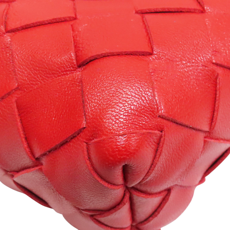 紅色 編織羊皮 肩背包【BOTTEGA VENETA BV 寶緹嘉】 597329-13