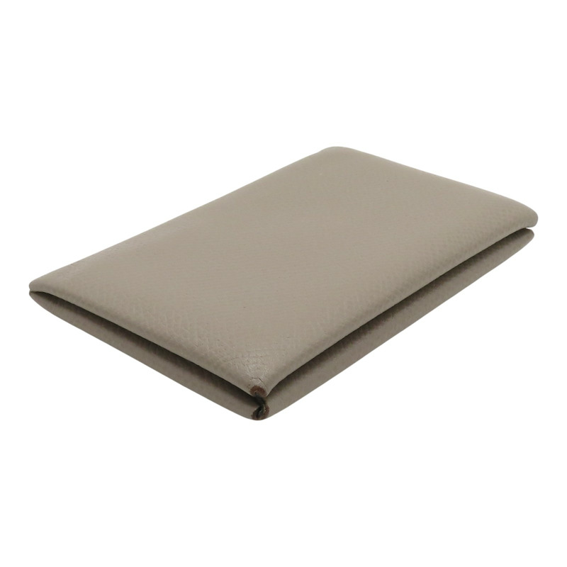 瀝青灰色 Evercolor牛皮 Calvi Duo 卡夾 名片夾 D刻【HERMES 愛馬仕】-2