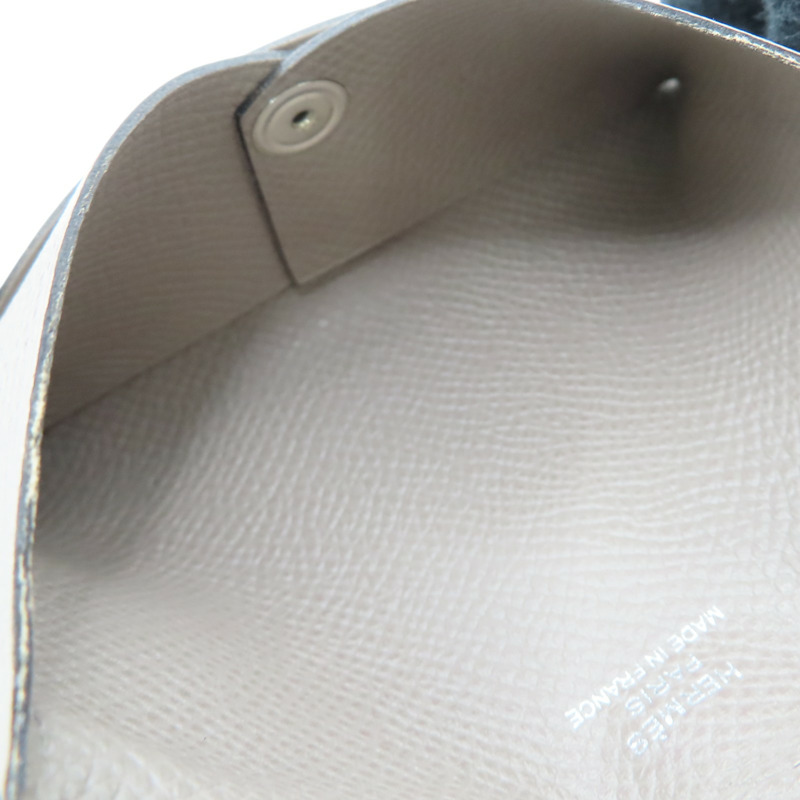 瀝青灰色 Evercolor牛皮 Calvi Duo 卡夾 名片夾 D刻【HERMES 愛馬仕】-6