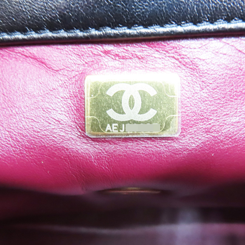 黑色 羊皮 Matelasse 後背包 金釦【CHANEL 香奈兒】 AS4493-6