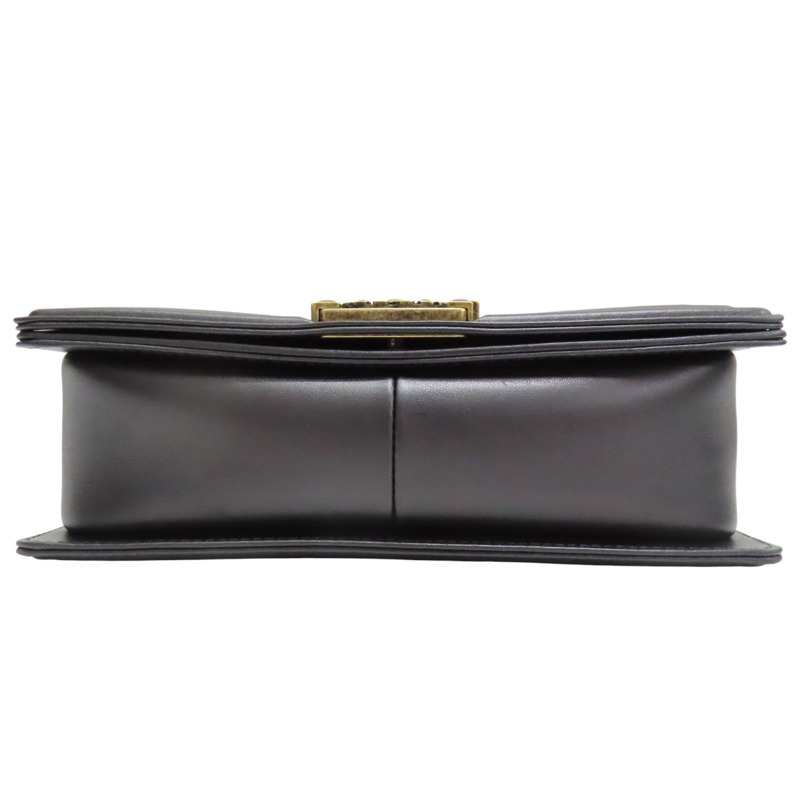 黑色 羊皮 Boy 25 鍊帶 肩背包 特殊金扣【CHANEL 香奈兒】 A67086-3