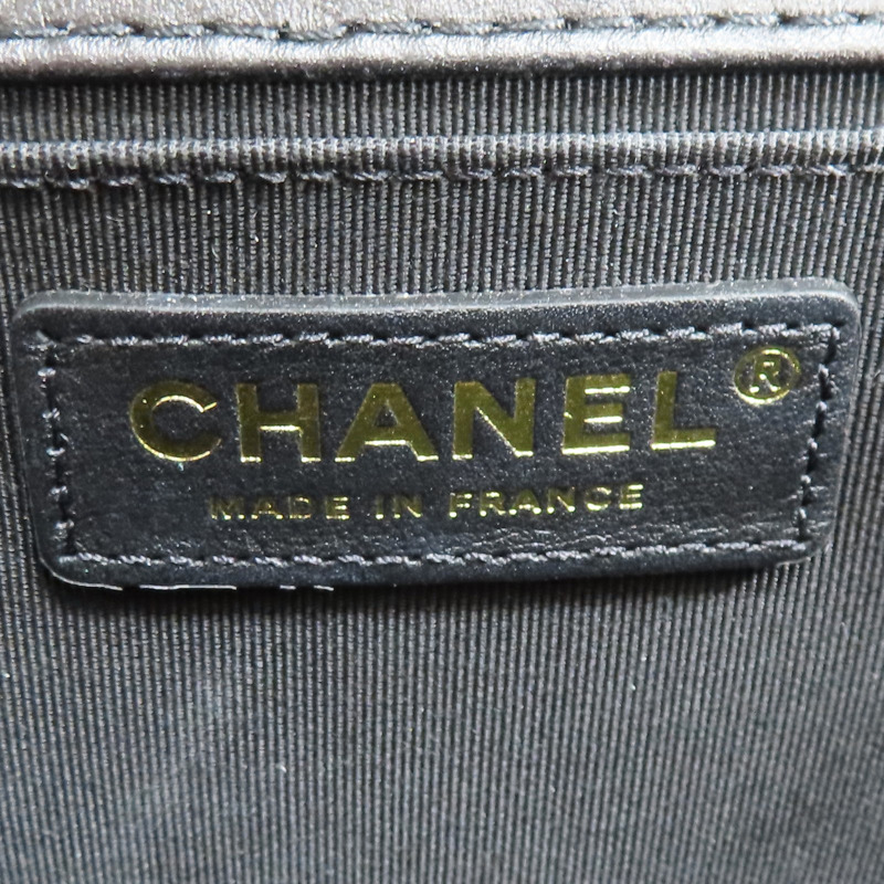 黑色 羊皮 Boy 25 鍊帶 肩背包 特殊金扣【CHANEL 香奈兒】 A67086-5