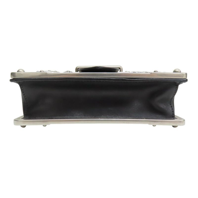 黑色 Saffiano 牛皮 造型鉚釘 Cahier 肩背包【PRADA 普拉達】 1BH018-3