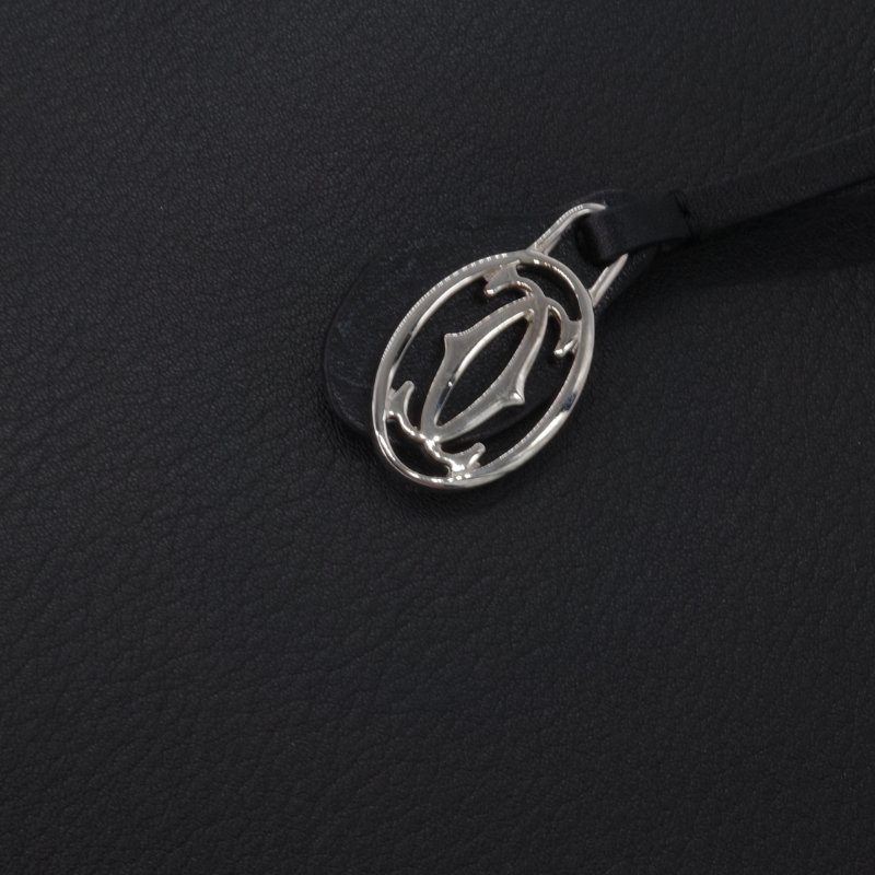 （保存品♥️狀況極佳）Cartier 卡地亞 Cabochon 黑色 牛皮 托特包 單肩包-4