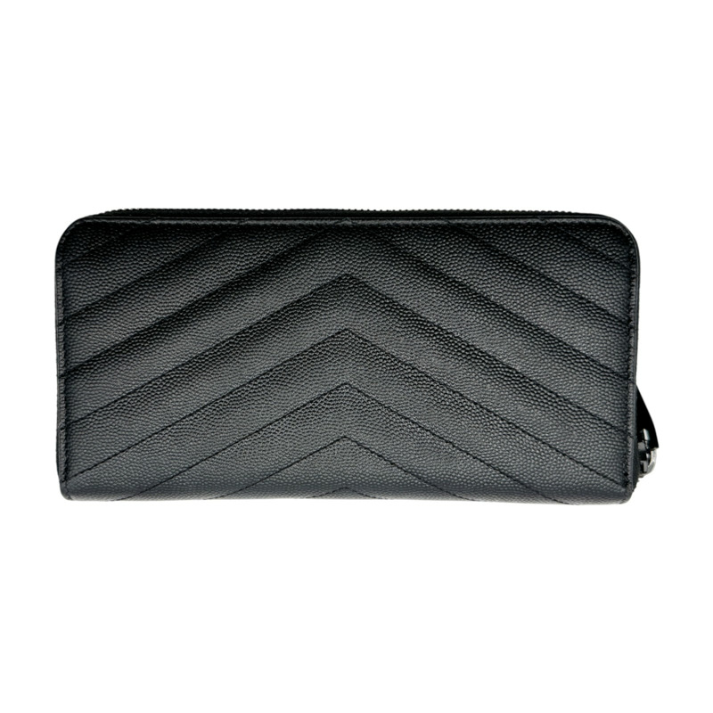 黑色 牛皮 Monogram 拉鍊夾 358094【SAINT LAURENT YSL 聖羅蘭 】 358094-1