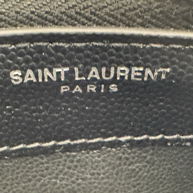 黑色 牛皮 Monogram 拉鍊夾 358094【SAINT LAURENT YSL 聖羅蘭 】 358094-8