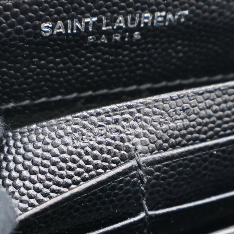 黑色 牛皮 Monogram 拉鍊夾 358094【SAINT LAURENT YSL 聖羅蘭 】 358094-9