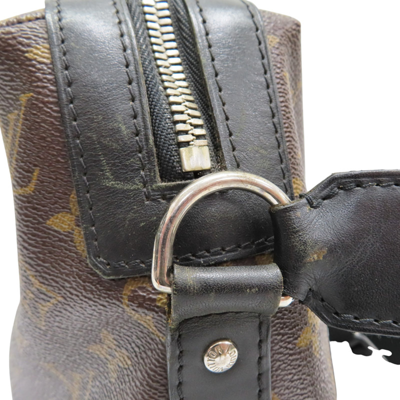 黑色 牛皮 棕色 原花帆布 Macassar Torres 肩背包【LOUIS VUITTON LV 路易威登】 M40387-14