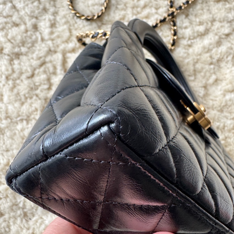 🎄聖誕禮物🎁首選🎄Chanel 黑金大Kelly-11