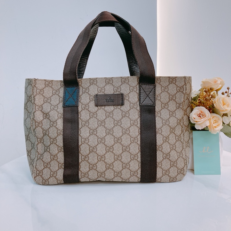 MS0403 GUCCI 古馳復古經典花紋手拿包包 VINAGE GG SUPREME CANVAS MINI TOTE CANVAS-0