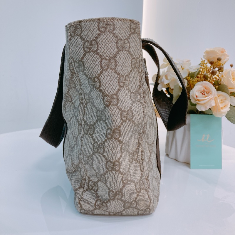 MS0403 GUCCI 古馳復古經典花紋手拿包包 VINAGE GG SUPREME CANVAS MINI TOTE CANVAS-3