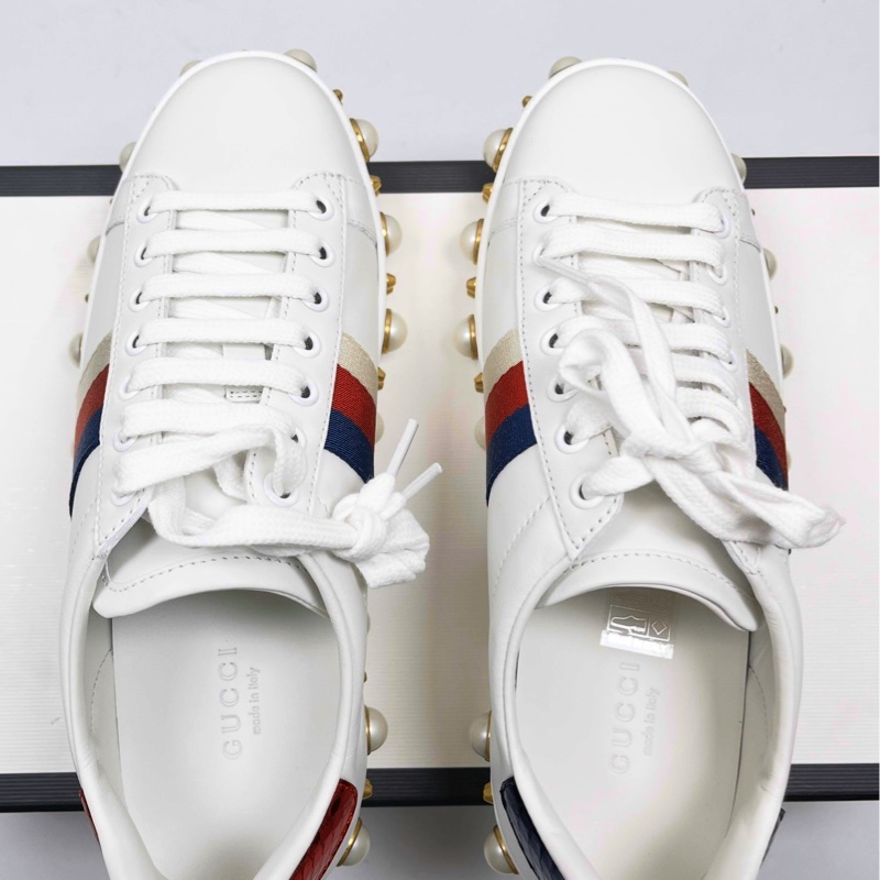 Gucci 古馳 珍珠小白鞋 36碼99新-0
