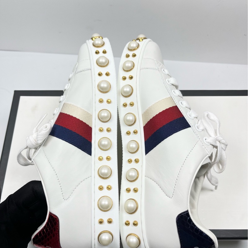 Gucci 古馳 珍珠小白鞋 36碼99新-1