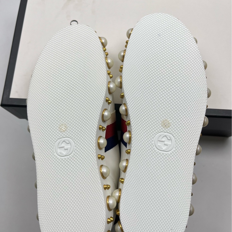 Gucci 古馳 珍珠小白鞋 36碼99新-3