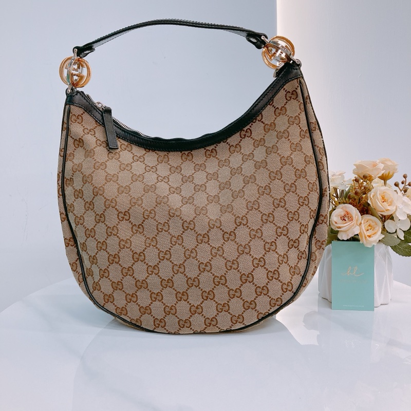 MS0404 GUCCI 古馳經典花紋半月肩帶包包GG SUPREME GUCCISSIMA TWINS HOBO BAG CANVAS-0