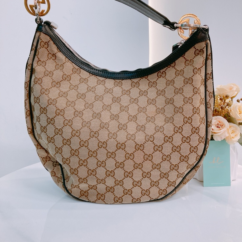 MS0404 GUCCI 古馳經典花紋半月肩帶包包GG SUPREME GUCCISSIMA TWINS HOBO BAG CANVAS-1