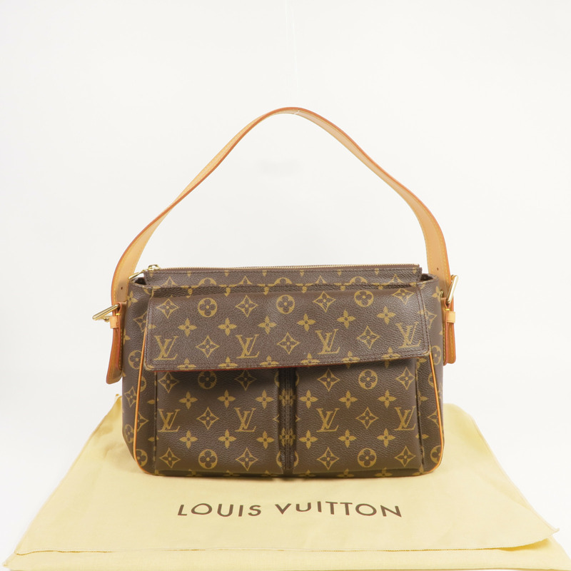 LOUIS VUITTON Monogram Viva Cite GM金扣肩背袋-8