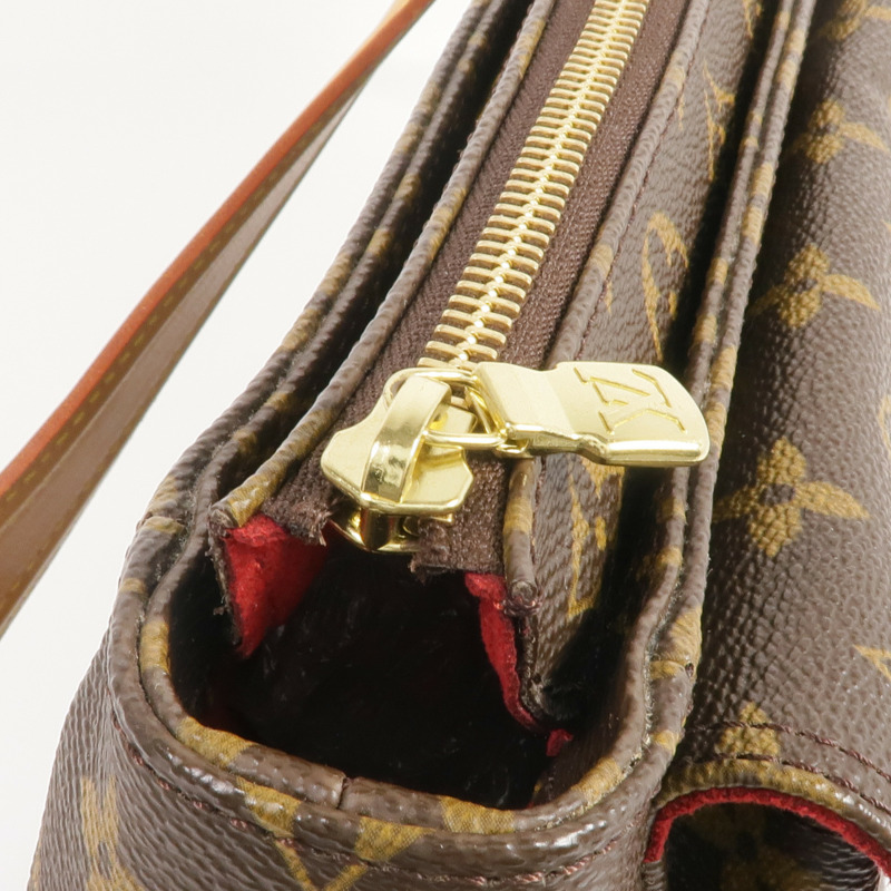 LOUIS VUITTON Monogram Viva Cite GM金扣肩背袋-13