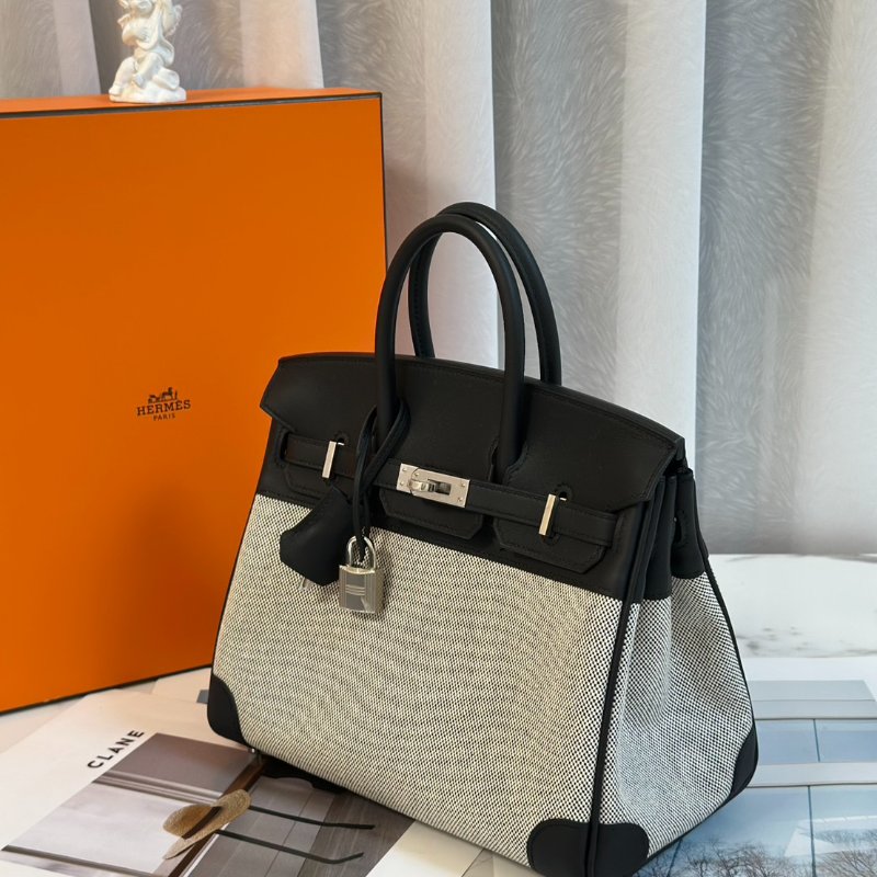 HERMES Birkin 25 - 熊貓銀 K-4