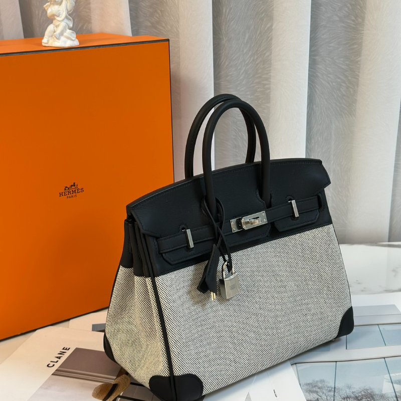 HERMES Birkin 25 - 熊貓銀 K-5