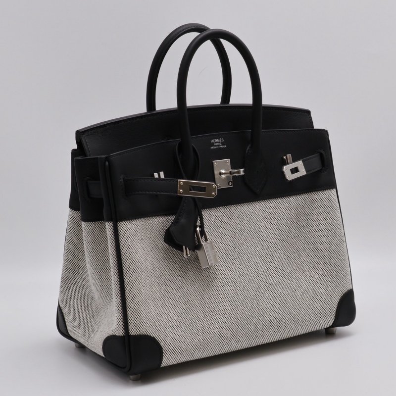HERMES Birkin 25 - 熊貓銀 K-9