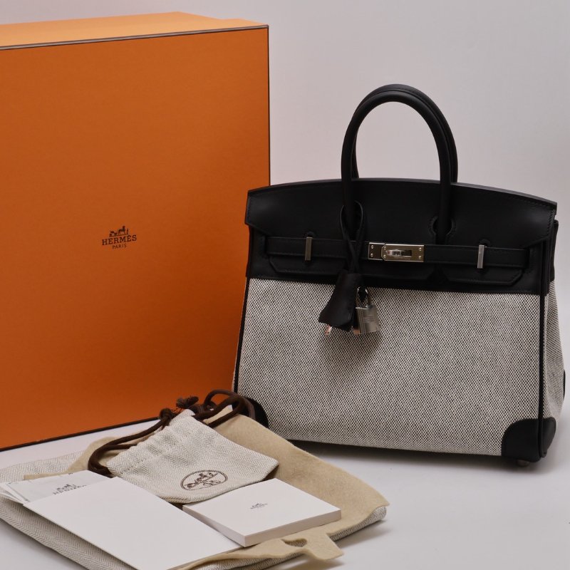 HERMES Birkin 25 - 熊貓銀 K-11