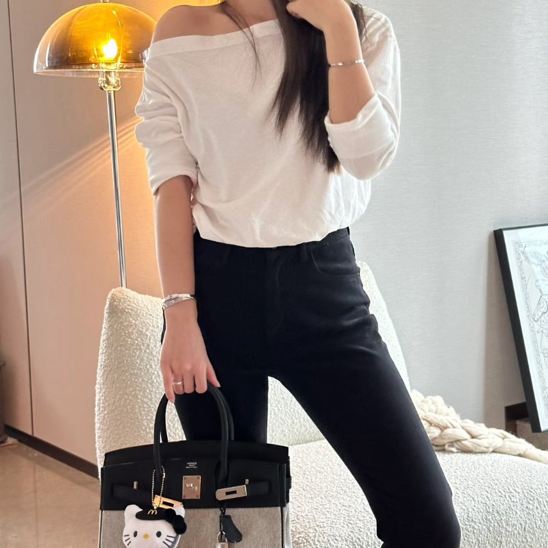 HERMES Birkin 25 - 熊貓銀 K-13