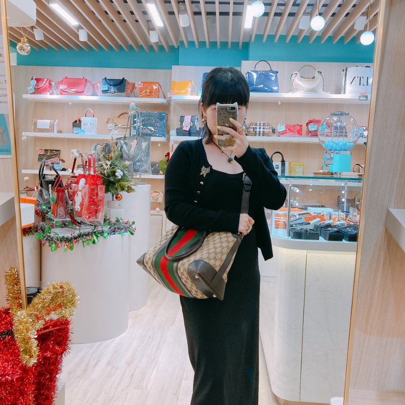 MS0405 GUCCI 古馳中號經典花紋兩用包包MEDIUM GG SUPREME TWO WAY BAG CANVAS-24