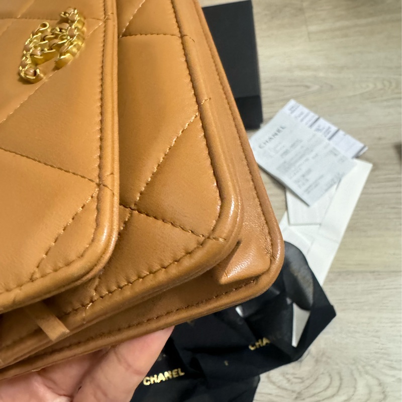 Chanel 19 Woc 最好看ㄉ焦糖色 晶片款-6