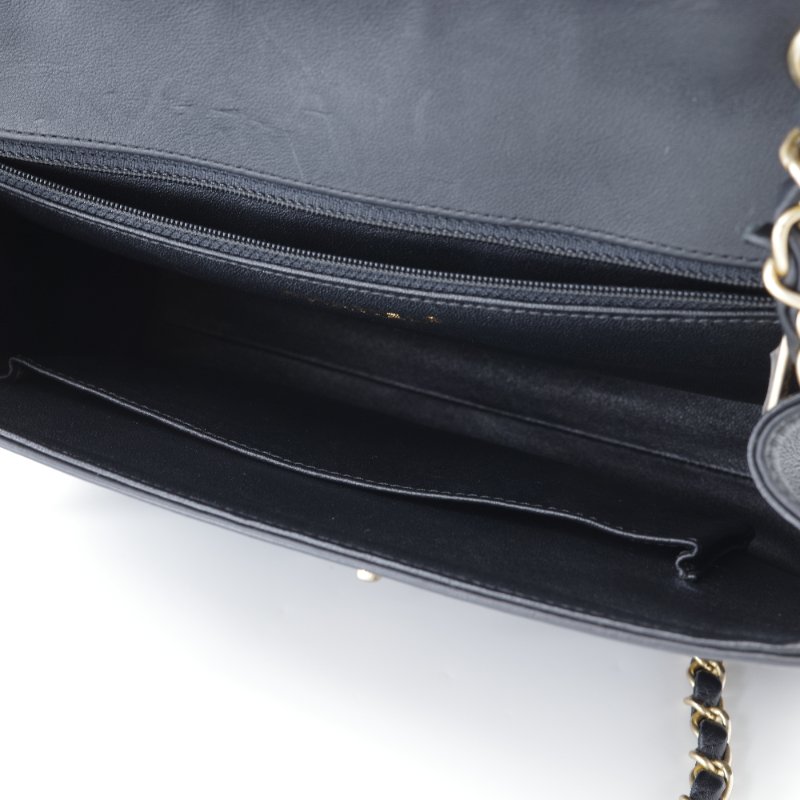 專櫃Chanel 香奈兒 In The City 28 開菱格紋 小牛皮 黑色 金扣 Top Handle 手提包 翻蓋包 斜挎包 單肩包-11