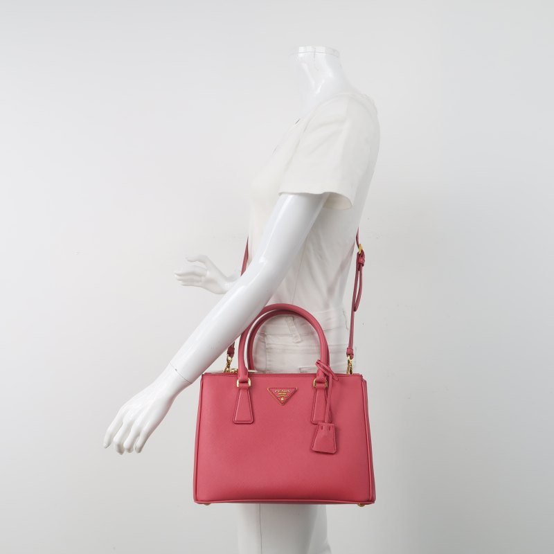 Prada Galleria殺手包中號牛皮純色三角徽標斜挎包單肩包-1